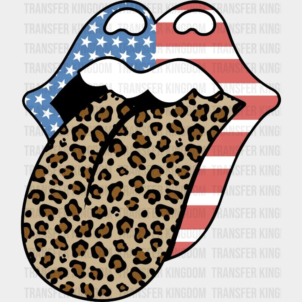 Patriotic Lips Dtf Transfer