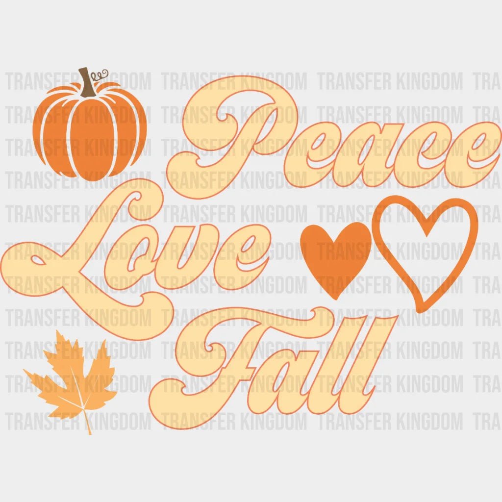 Peace Love Fall Design - Dtf Heat Transfer