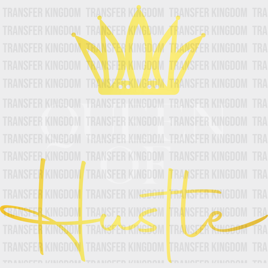 Queen Of Hustle - BLM design DTF heat transfer - Transfer Kingdom