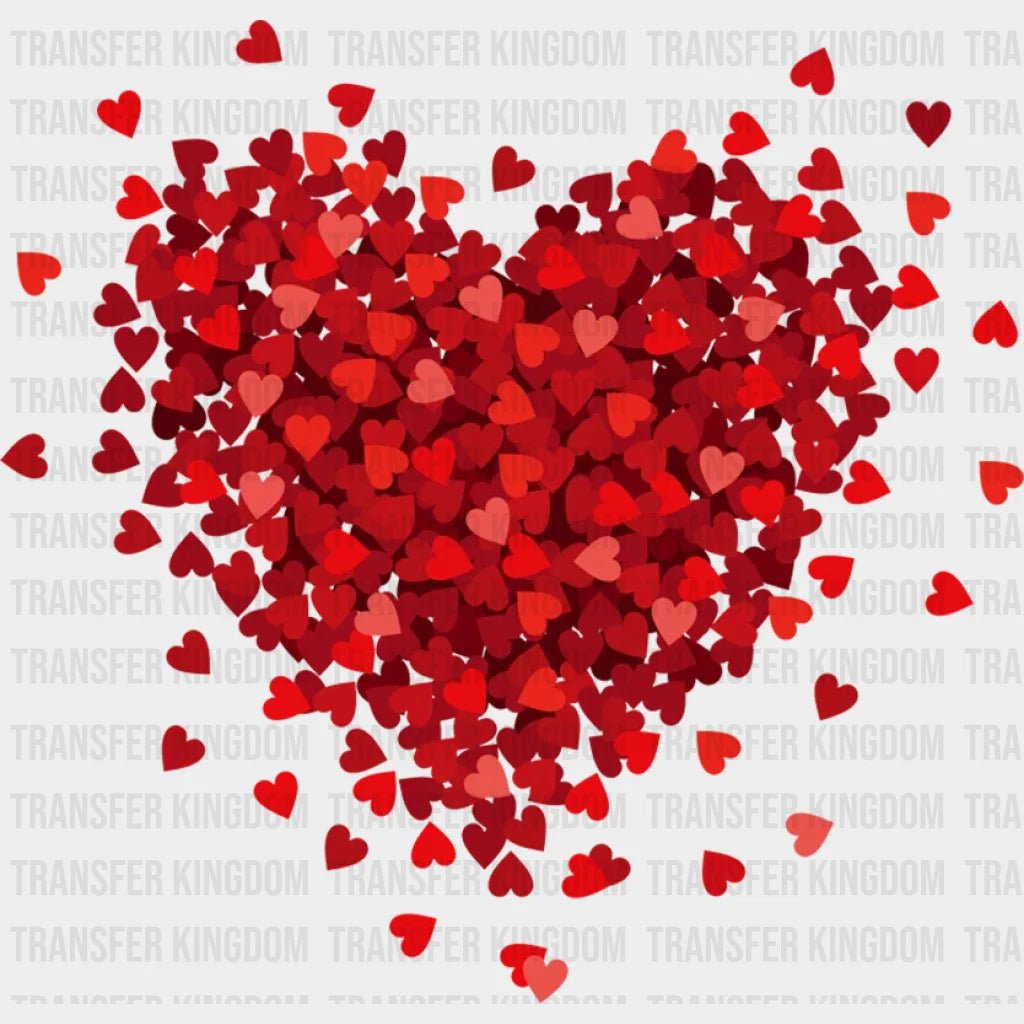 Red Little Hearts Valentines Design - Dtf Heat Transfer