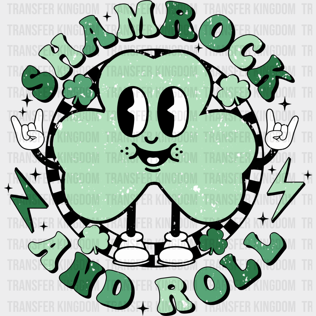 Shamrock And Roll St. Patrick's Day Design - DTF heat transfer - Transfer Kingdom