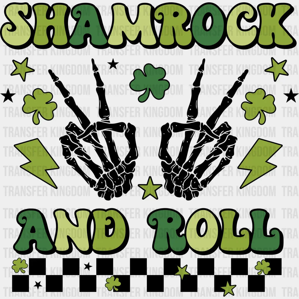 Shamrock And Roll St. Patrick's Day Design - DTF heat transfer - Transfer Kingdom