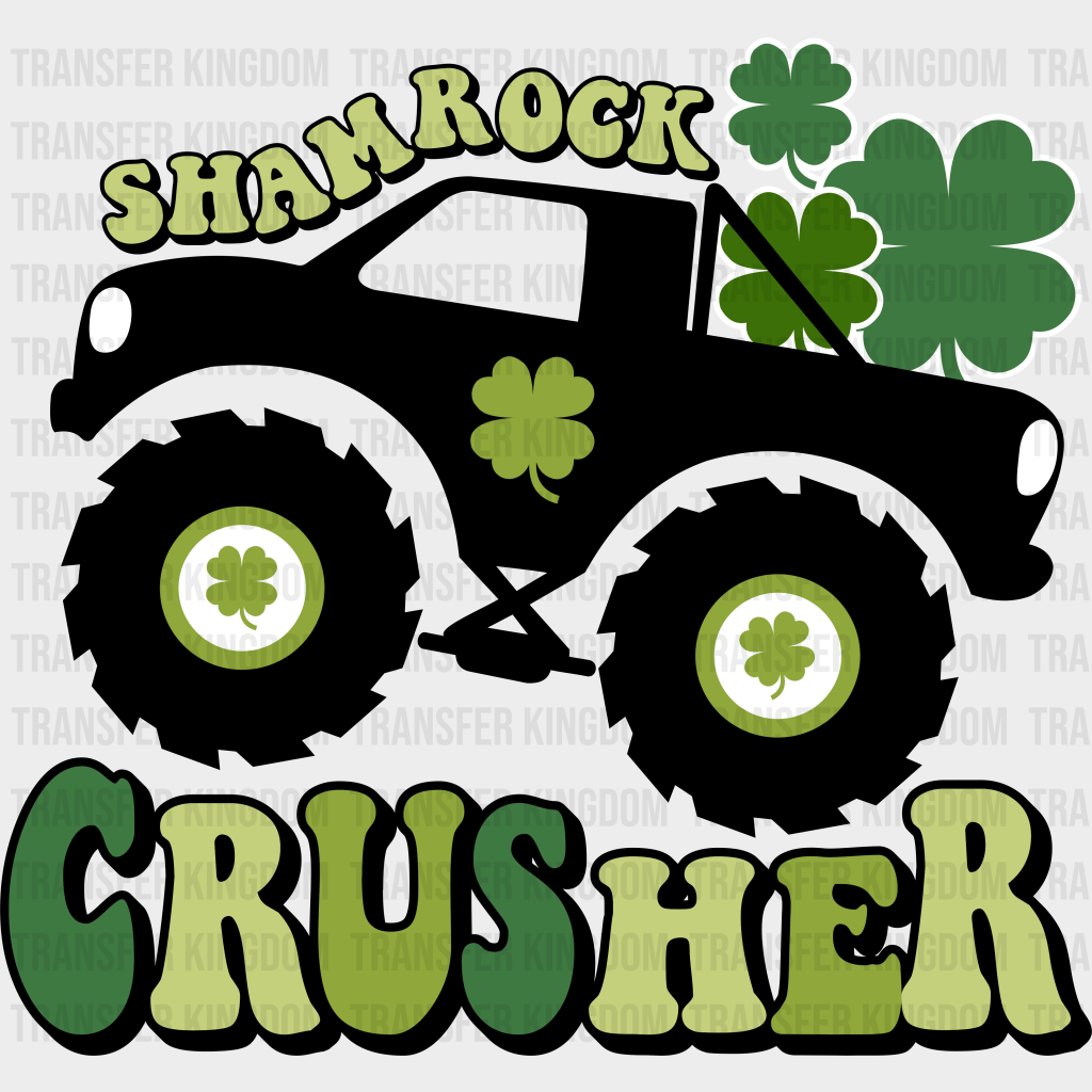 Shamrock Crusher St. Patrick's Day Design - DTF heat transfer - Transfer Kingdom