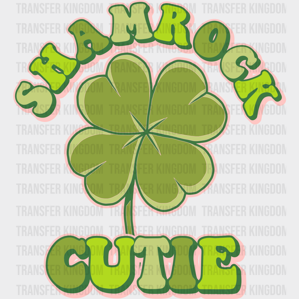 Shamrock Cutie St. Patrick's Day Design - DTF heat transfer - Transfer Kingdom