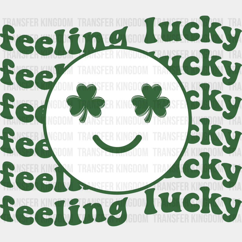 Smiley Feeling Lucky St. Patrick's Day Design - DTF heat transfer - Transfer Kingdom
