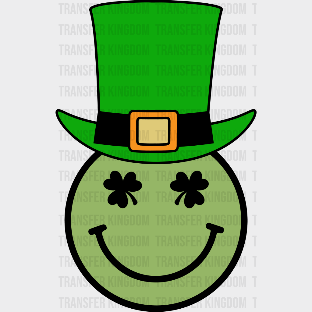 Smiley St. Patrick's Day Design - DTF heat transfer - Transfer Kingdom