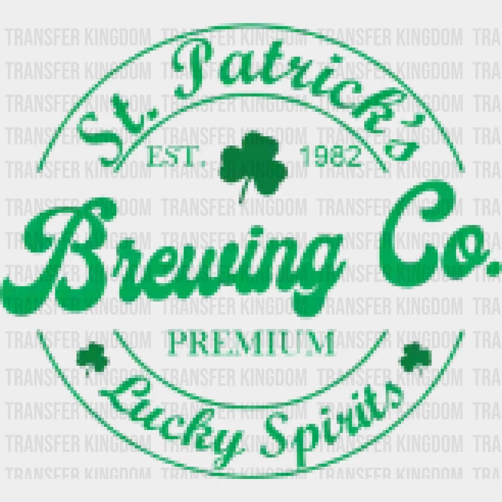 St. Patrick's Brewing Co. Lucky Spirits Design - DTF heat transfer - Transfer Kingdom