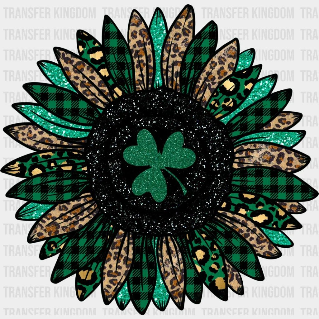 St. Patrick's Day Sunflower with Shamrock Design - DTF heat transfer - Transfer Kingdom