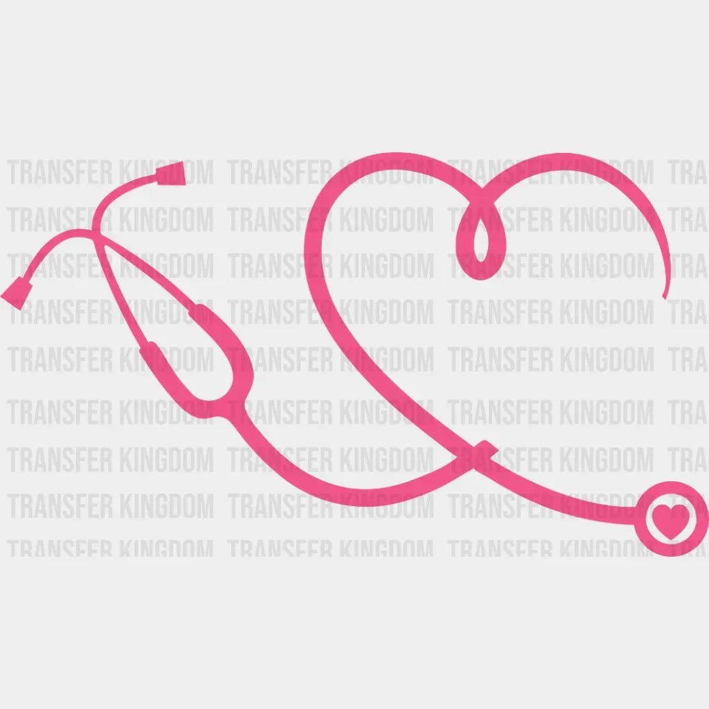 Stethoscope Heart - Essential Worker Nurse Week Dtf Heat Transfer