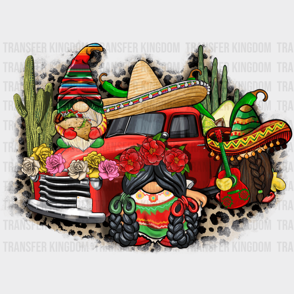Truck & Gnomie - Cinco De Mayo DTF heat transfer - Transfer Kingdom