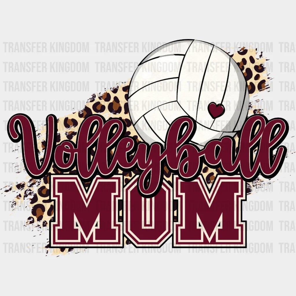 Volleyball Mom Leopard Design - DTF heat transfer - Transfer Kingdom