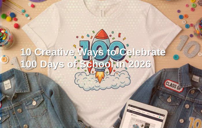 Celebrate the 100th day of school with creativity, learning, and custom apparel!