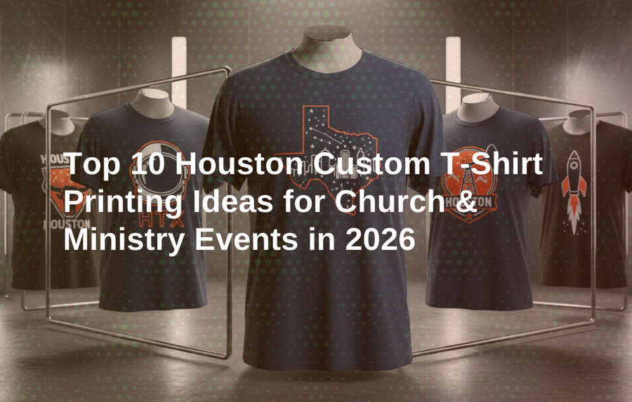Houston custom t-shirt printing illustration