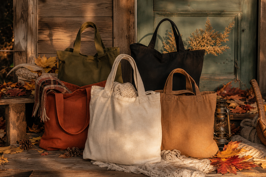 Top 5 Blank Tote Bags for Cozy Autumn Outings
