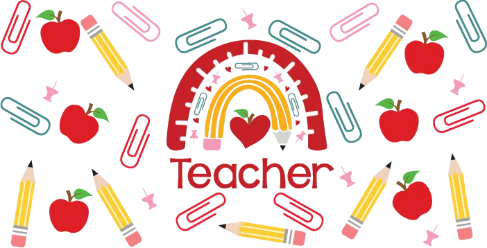 Teacher Cup Wrap UV DTF Stickers