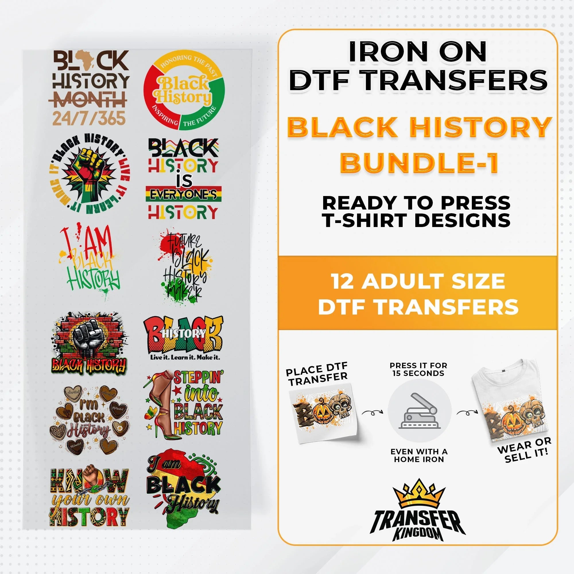 Black History Premade Gang Sheets