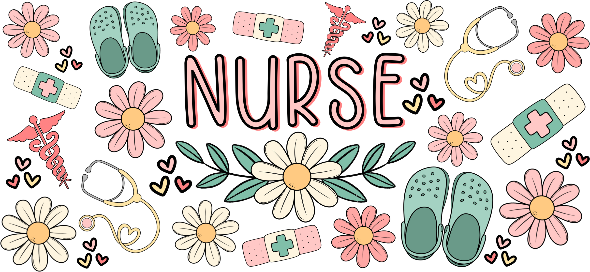 Nurse Cup Wrap UV DTF Stickers
