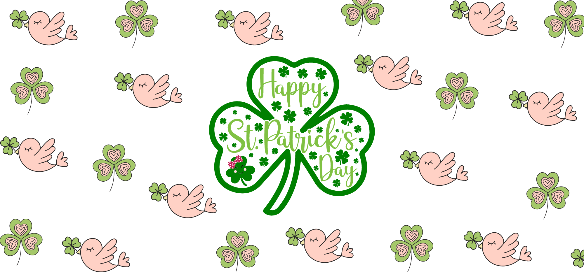 St Patrick Cup Wrap UV DTF Stickers