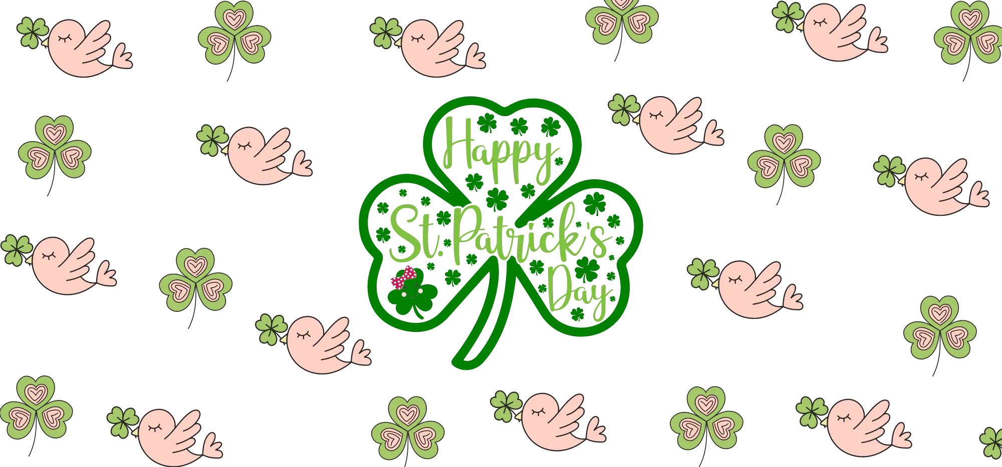 St Patrick Cup Wrap UV DTF Stickers