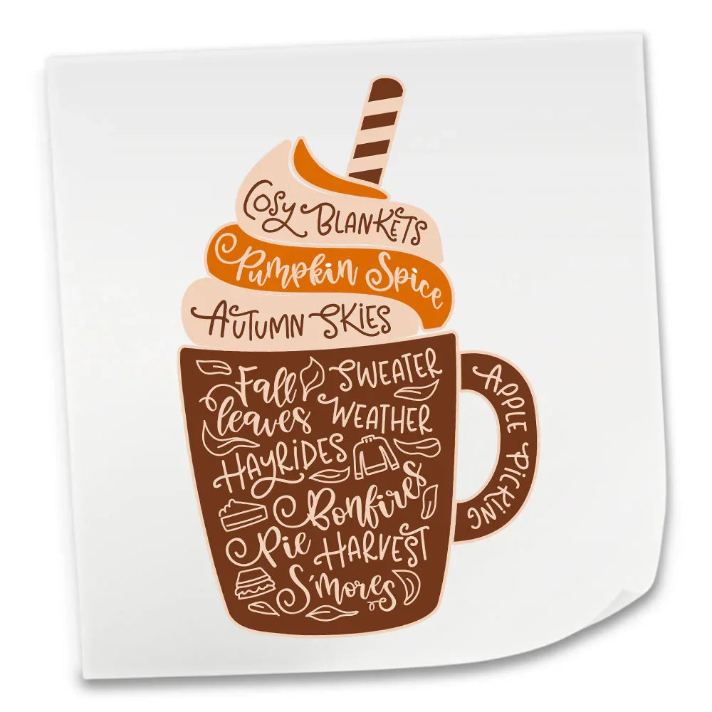 Fall Latte DTF Transfer