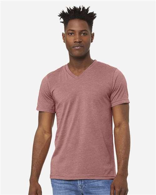Unisex Heather CVC V-Neck Tee - XS - Transfer Kingdom