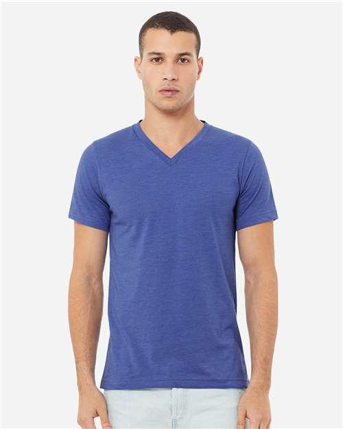 Unisex Heather CVC V-Neck Tee - XS - Transfer Kingdom