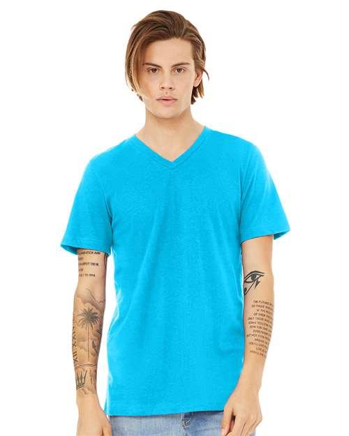 Unisex Heather CVC V-Neck Tee - XS - Transfer Kingdom