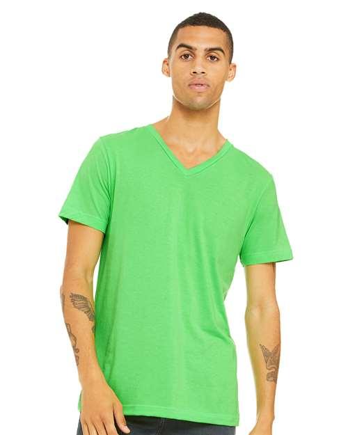 Unisex Heather CVC V-Neck Tee - XS - Transfer Kingdom