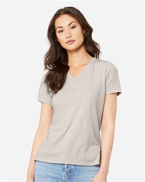 Women's Relaxed Heather CVC V-Neck Tee - Transfer Kingdom