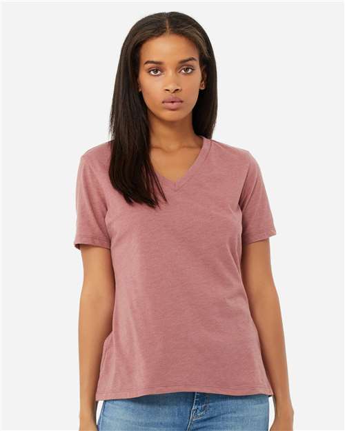 Women's Relaxed Heather CVC V-Neck Tee - Transfer Kingdom