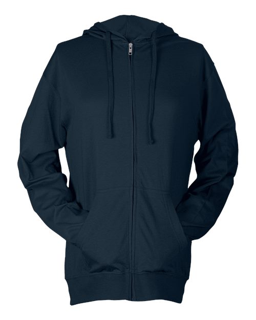 Unisex Beach Full-Zip Hooded Long Sleeve T-Shirt