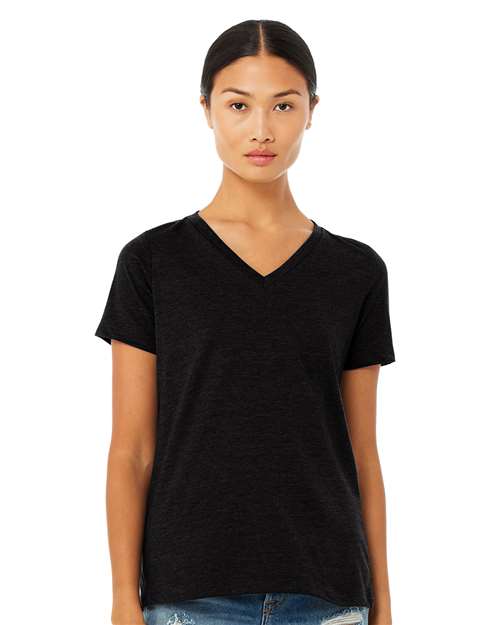 Women's Relaxed Heather CVC V-Neck Tee - Transfer Kingdom