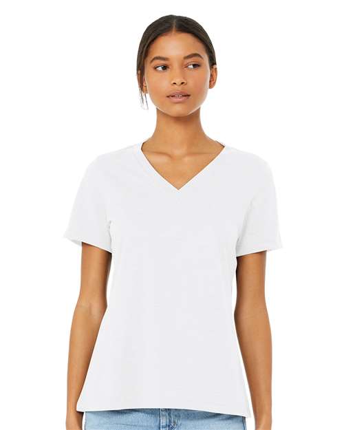 Women's Relaxed Heather CVC V-Neck Tee - Transfer Kingdom