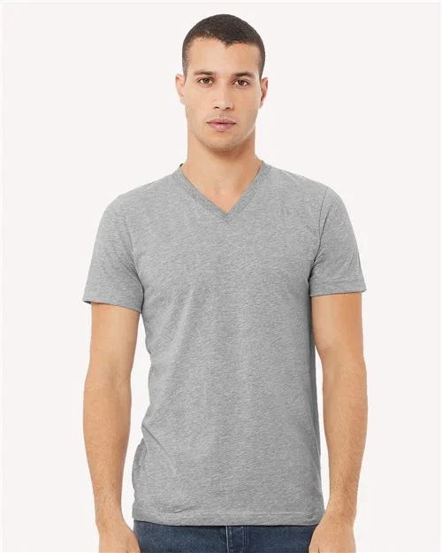 Unisex Heather CVC V-Neck Tee