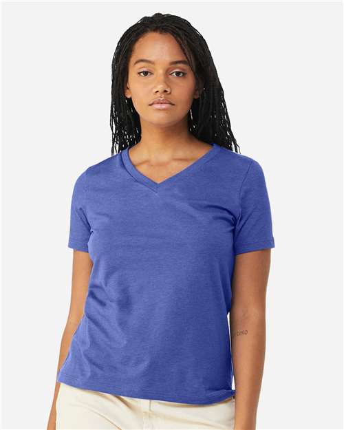 Women's Relaxed Heather CVC V-Neck Tee - Transfer Kingdom