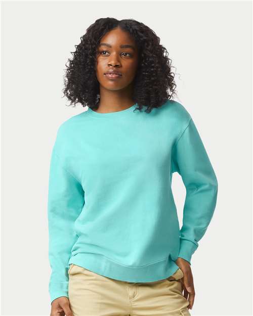 Unisex Garment-Dyed Lightweight Fleece Crewneck Sweatshirt - Transfer Kingdom