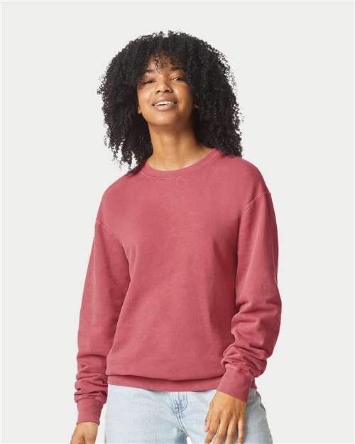 Unisex Garment-Dyed Lightweight Fleece Crewneck Sweatshirt - Transfer Kingdom