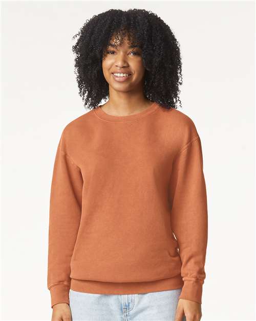 Unisex Garment-Dyed Lightweight Fleece Crewneck Sweatshirt - Transfer Kingdom