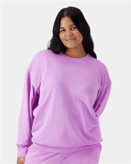 Unisex Garment-Dyed Lightweight Fleece Crewneck Sweatshirt - Transfer Kingdom