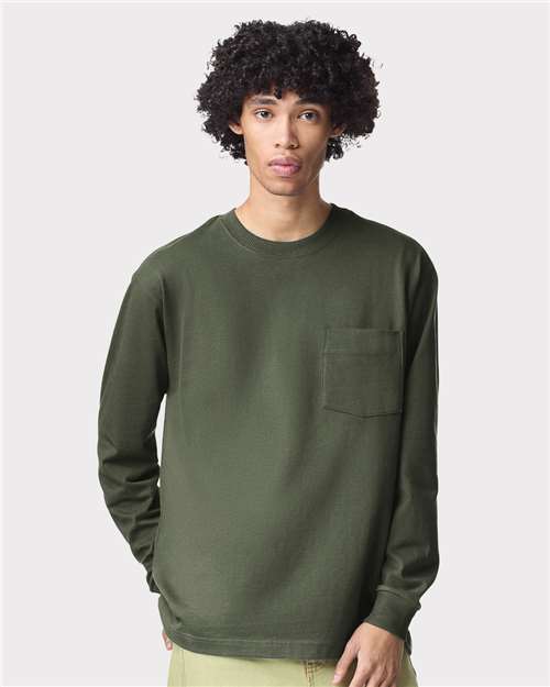 Unisex Super Heavyweight Long Sleeve Pocket Tee