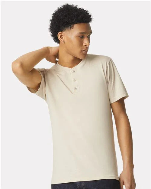 Unisex CVC Henley Tee