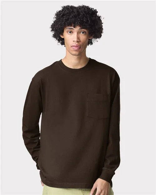 Unisex Super Heavyweight Long Sleeve Pocket Tee
