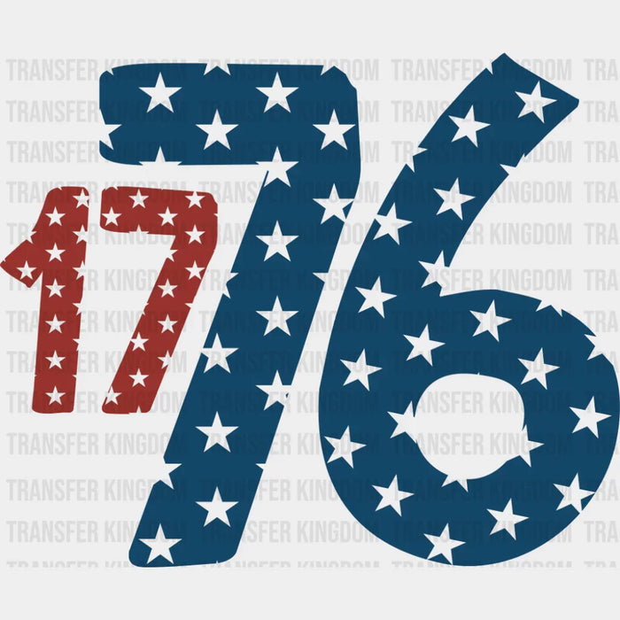 17 76 Red & Blue - 4th Of July DTF Transfer