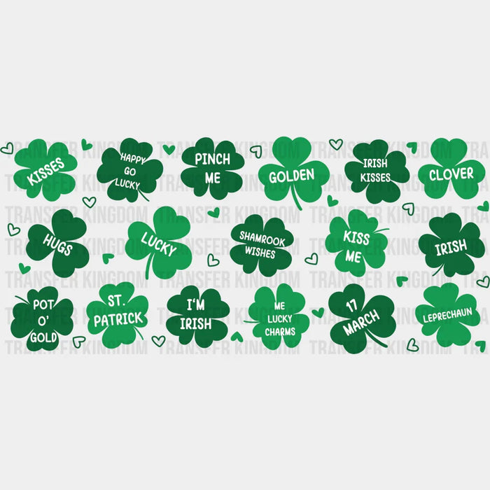 17 March St Patrick - St Patrick Cup Wrap UV Sticker Permanent UV DTF Decal