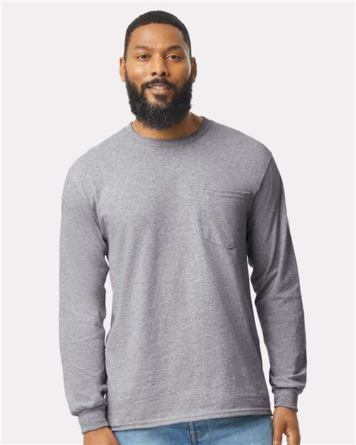 Men's Ultra Cotton® Long Sleeve Pocket T-Shirt