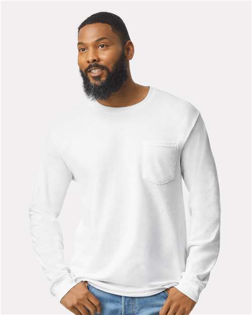 Men's Ultra Cotton® Long Sleeve Pocket T-Shirt