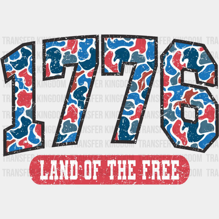 1776 Land Of The Free Camo - 4th Of July DTF Transfer