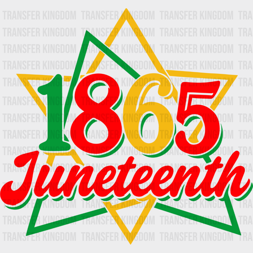 1865 Juneteenth Star - Juneteenth DTF Transfer