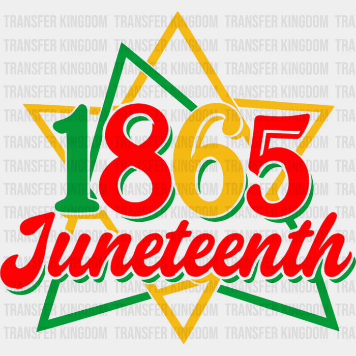 1865 Juneteenth Star - Juneteenth DTF Transfer