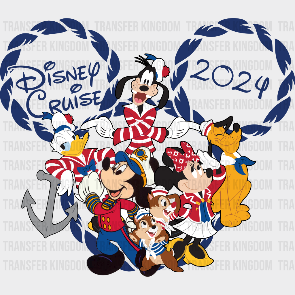 2024 Disney Cruise Dtf Transfer Unisex - S & M (10’) / Dark Color Design See Imaging